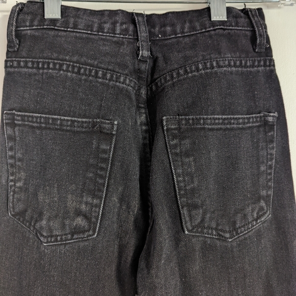 PRINCESS POLLY High Rise Raw Hem Distressed Black Jeans Size 0 - Picture 9 of 12